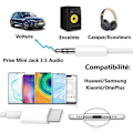 Pikkukuva 3 / 5: USB Type-C - 3,5 mm Jack Adapterikaapeli Oukitel WP35 Plug and Play -kaapelille kuulokkeille, autoradiolle…