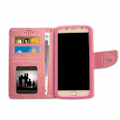 Miniatyrbild 1 av 4: Ulefone Be Pro 2 Fodral Foliofodral i rosa texturerat läder med korthållare och synliga sömmar från PH26®