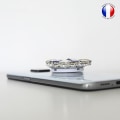 Miniatyrbillede 4 af 4: Foldbar Mobiltelefon Holder til Huawei Y8p Super Diamond Design - Hvid & Blå Diamant Vit