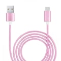 Miniatyrbild 1 av 4: Typ C-kabel för Lenovo K12 Note Nylonflätad USB-kabel 1,3 meter snabbladdning-synkronisering-dataöverföring Typ C-kabel - ROSA