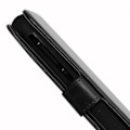 Miniatyrbillede 2 af 4: Folio cover til LG G Flex pungformat i sort øko-læder med dobbelt indvendig klap, kortholder, lukning