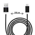 Pikkukuva 2 / 4: C-tyypin kaapeli Oppo Reno8 Lite 5G:lle nailonpunotulla Sync Fast-tiedonsiirrolla - MUSTA Svart
