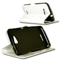 Miniatyrbillede 2 af 4: Etui Housse Coque Folio - PH26® - NOKIA N650 - Simili læder - Magnetisk - Blød Vit
