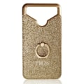 Miniatyrbillede 2 af 4: LOGICOM M BOT 51 Guld bagcover med diamant rhinestone effekt med anti-shock silikone gel konturer med ring til selfies, fotos