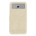 Miniatyrbild 3 av 4: HTC Desire 530 kvalitetsbeige plånboksfodral i krokodilstil i PU-läder från PH26®