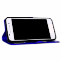 Miniatyrbillede 2 af 4: Extra Slim Case - BLÅ - Samsung Galaxy A70 - Imiteret læder - Semi-stiv - Magnetisk Blå