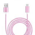 Miniatyrbild 1 av 4: Förstärkt typ C-kabel för OnePlus 11 flätad nylon 1M snabbladdningssynkronisering - Dataöverföring - ROSA Rosa