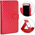 Miniatyrbillede 2 af 4: Cover til Xiaomi Mi 9 Lite - PH26 - Øko-læder - Rød - Kort holder - Spejl Röd