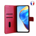 Miniatyrbillede 3 af 4: Porteføljetaske - Xiaomi - Redmi 10T - Premium læder - Magnetisk - Video støtter Röd