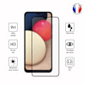 Miniatyrbillede 3 af 4: FULD beskyttelsesfilm til Samsung Galaxy A02s i ultra-resistent hærdet glas (maksimal hårdhed) Vit