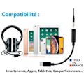 Pikkukuva 3 / 3: USB Type-C - 3,5 mm naarasliitin adapterikaapeli Blackview BV5200 Prolle Plug and Play kuulokkeille, kuulokkeille...