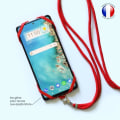 Miniatyrbild 4 av 4: Coque i silikon med tålig design kompatibel med Samsung Galaxy M32 5G med justerbar halsrem - RÖD