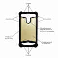 Miniatyrbillede 2 af 4: Super Pack til Altice S42 læder-stil bagcover + 3 ultra-resistente og gennemsigtige hærdet glas beskyttelsesfilm - GULD