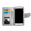 Miniatyrbild 2 av 4: Alcatel Pixi 4 6-tums foliofodral i silvertexturerat läder med korthållare från PH26®