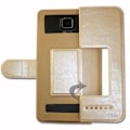 Pikkukuva 2 / 4: Super Pack Cover Elephone A7H Extra Slim 2 Eco-nahkaikkunat + 3 High Transparency Suojalasit GOLD GOLD