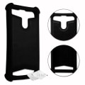 Miniatyrbillede 1 af 4: Bagcover til ZTE Blade A3Y læderkonturer i silikonegel Anti-shock cover [tillader trådløs opladning] - Sort Svart