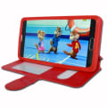 Miniatyrbillede 4 af 4: Lenovo A Plus super PACK Rød PU-vinduesetui + mini stylus + hærdet glas 9H hårdhed, Ultratynd 0,20 mm