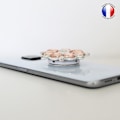 Miniatyrbillede 4 af 4: Foldbar Mobiltelefon Holder til TP-Link Neffos A5 Super Diamond Design - Pink & White Diamond Rosa