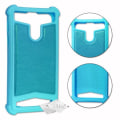 Miniatyrbillede 1 af 4: Bagcover til Oppo A12s læderkonturer i silikonegel Anti-shock cover [tillader trådløs opladning] - Turkisblå Blå