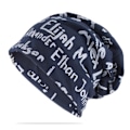 Miniatyrbild 4 av 4: Svart bomullsmössa för män Kvinnor Brevtryck huv Mode Hip Hop Skullies Beanies Gorras [A72ECF0]