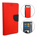 Pikkukuva 1 / 4: Etui Housse Folio - Huawei - Y6 Pro (2017) - Punainen - Tekonahka Rakenne - Magneettikiinnitys Röd