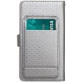 Miniatyrbillede 3 af 4: Smartphone etui - SILVER - ZTE Blade V2020 5G - Øko-læder - Kortlomme - Spejl Grå