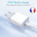 Miniatyrbillede 2 af 4: Superhurtig opladerpakke + dobbelt type C-kabel til Energizer Hard Case H620S Oplader 25W Ultra-kraftig NY GENERATION