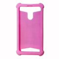 Miniatyrbillede 2 af 4: Pink læder-stil bagcover med anti-shock silikone gel konturer [tillader trådløs opladning] kompatibel med Google Pixel 3a XL