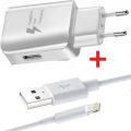 Miniatyrbillede 1 af 4: Pakkeoplader + kabel til Apple iPhone SE 2020 Hurtigoplader Ultrahurtig NY GENERATION 3A med LIGHTNING USB-KABEL