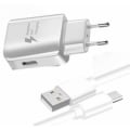Miniatyrbild 1 av 4: Laddare + kabelpaket för Samsung Galaxy A03 Snabbladdare Ultrakraftig och snabb NY GENERATION 3A med USB-C-KABEL Vit