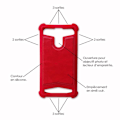 Miniatyrbillede 4 af 4: Coque bagtil - Danew - Konnect 506 - Rød - Læderlook - Stødabsorberende - Trådløs opladning Röd