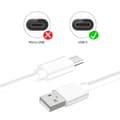Miniatyrbild 3 av 4: USB Type C-kabel - PH26 - Oukitel WP26 - 1 Meter - Snabbladdning-Synkronisering - Resistent Vit