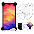 Pikkukuva 1 / 4: Coque puskurit - Xiaomi - Redmi Note 7 - Iskunkestävä - Silikoni - Ultra nopea 2x USB Svart