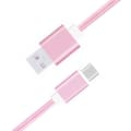 Miniatyrbillede 3 af 4: Type C Kabel til Huawei nova Y71 i Nylon Braided Sync Fast-Data Transfer - PINK