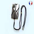 Miniatyrbillede 2 af 4: Silicone cover cord compatible with Nokia 8.1 shockproof with adjustable neck strap - BLACK