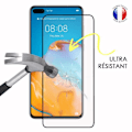 Miniatyrbillede 2 af 4: Pakke med 3 FULD beskyttelsesfilm til Huawei P40 i ultra-resistent hærdet glas (maksimal hårdhed) Vit