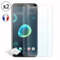 Pikkukuva 2 / 4: Super Pack HTC halulle 12+ Nahkatyylinen takakotelo iskunkestävällä silikonigeelillä + 2 näytönsuojakalvoa