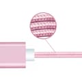 Pikkukuva 4 / 4: Type C - PH26 - Google Pixel 7a - Nailonipunottu - Nopea Synkronointi - Vaaleanpunainen ROSA