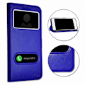Miniatyrbillede 1 af 4: Extra Slim Case - BLÅ - Samsung Galaxy A70 - Imiteret læder - Semi-stiv - Magnetisk Blå