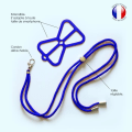 Miniatyrbillede 3 af 4: Silicone cover compatible with Sony Xperia 1 II shockproof with adjustable neck strap - BLÅ