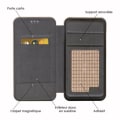 Miniatyrbillede 2 af 4: PH26® Folio kortholder etui i guldkornet øko-læder til Samsung Galaxy J7 Duo (2018)