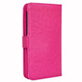 Miniatyrbillede 3 af 4: Folio cover til Motorola Edge S30 øko-læder pung format - dobbelt indvendig flap kortholder - FUSHIA Rosa