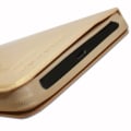 Miniatyrbild 4 av 4: Hölster för Xiaomi Redmi 8A Dual - Xiaomi - Extra Slim - Ekologisk läder - 2 Fönster - GULD GULD GULD