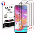 Miniatyrbillede 1 af 4: Pakke med 3 FULD beskyttelsesfilm til Samsung Galaxy A70 i ultra-resistent hærdet glas (maksimal hårdhed) Vit