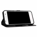 Miniatyrbillede 2 af 4: Etui til Samsung Galaxy S7 Extra Slim X2 Windows i kvalitets øko læder med magnetlukning og synlige syninger - SORT