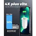 Miniatyrbillede 6 af 6: Autoopladerpakke + 1 USB-C-kabel til Cubot KingKong Power 3 Ultra-kraftig og hurtig oplader 2X (5V / 2.1A) + 2 1M kabler - SORT