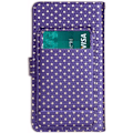 Miniatyrbillede 3 af 4: Hus til Xiaomi Redmi Note 7 - VIOLET - Øko-læder - Kortlomme - Spejl - Synlige stikninger Lila