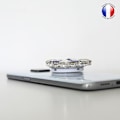 Miniatyrbillede 4 af 4: Foldbar Mobiltelefon Holder til Sharp Android One S7 Super Diamond Design - Hvid & Blå Diamant Vit