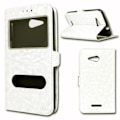 Miniatyrbillede 1 af 4: Etui Housse Coque Folio - PH26® - NOKIA N650 - Simili læder - Magnetisk - Blød Vit