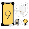 Miniatyrbillede 1 af 4: Super Pack stødsikker sort kofanger etui i kvalitets silikone til V-Mobile S9 (2019) med en netoplader, ultrahurtig 2x USB